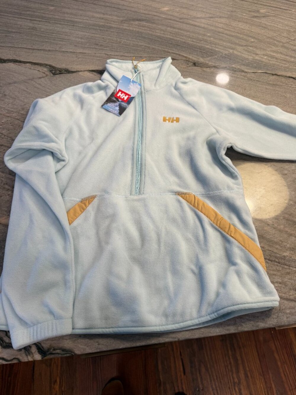 NWT Helly Hansen Women's Rig Fleece 1/2 Zip Pullover Barely Blue S